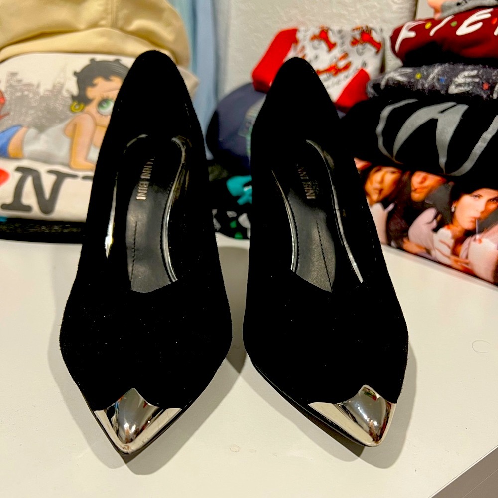 👠Giani Binni black velvet shoes ☀️💝☝️very comfortable. 🤩